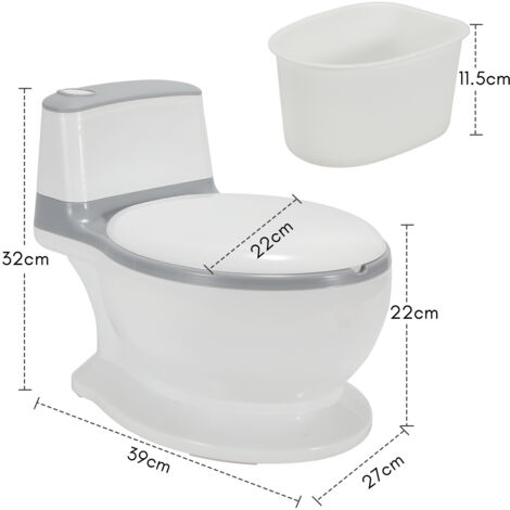 YRHome Vasino Per Bambini A Forma Di Ranocchio: Con Schienale, Maniglie E Contenitore Estraibile (Tipo A, Verde)