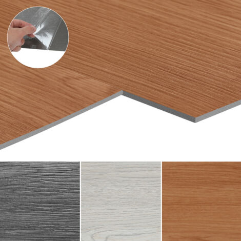 SWANEW Pavimento PVC di design, Listelli vinilici autoadesivi, Pavimento vinilico Deluxe, 91,5 cm x 15,2 cm x 2 mm, 36 pezzi 5 m² Marrone