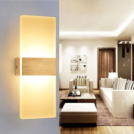 SWANEW Applique a LED Appendiabiti Luce corridoio interno Scale Camera da letto all'aperto Bianco caldo 12W Lampada da parete (1/5)