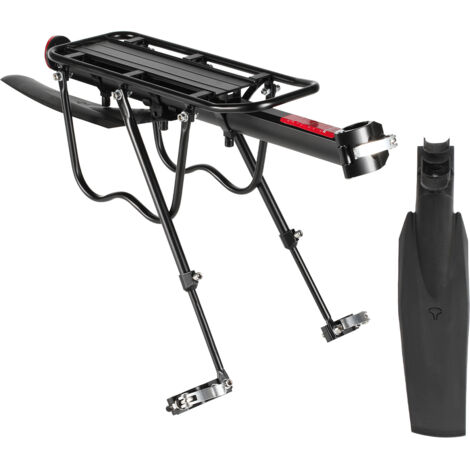 Jopassy Portapacchi posteriore universale per bicicletta,portapacchi regolabile per bicicletta portapacchi per MTB con ala catarifrangente,capacità di carico 50kg (1/5)