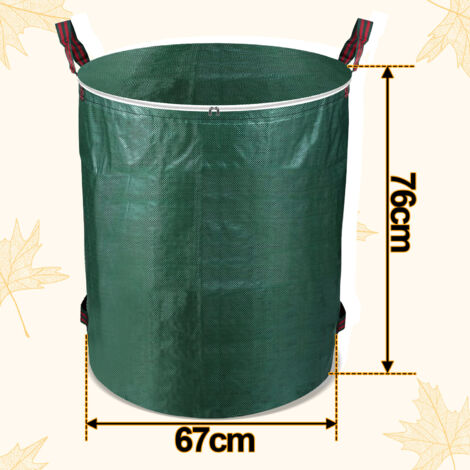 Sacchi per rifiuti verdi resistenti agli strappi sacco giardinaggio per rifiuti con maniglie resistenti sacco giardino pieghevole per rifiuti verdi | Leroy Merlin
