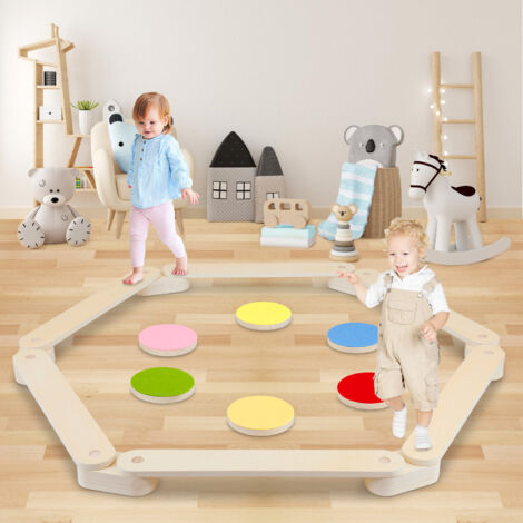 AIYAPLAY Pietre Di Equilibrio Per Bambini 3-8 Anni – Set 6 Pezzi Con Forma Di Pesce Rosso Antiscivolo Per Sviluppare L'equilibrio E La Coordinazione – Multicolore - 3