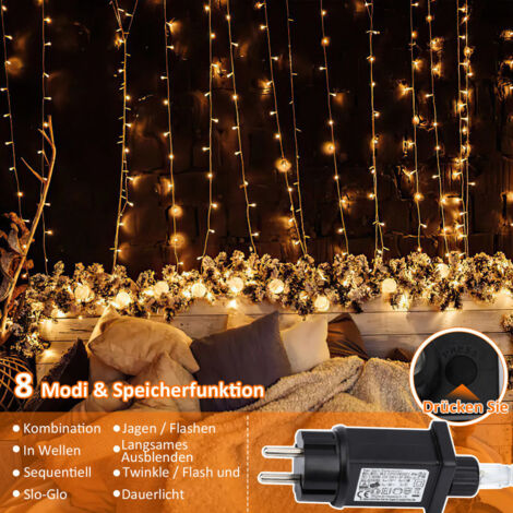 Catena luminosa a LED da 100 m/600 luci per carnevale, matrimoni