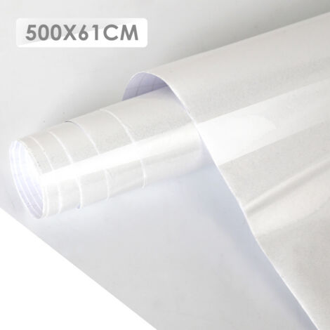 SWANEW Pellicola vinilica autoadesiva in carta decorativa per la parete della cucina - 500cmx61cm Bianco (1/5)