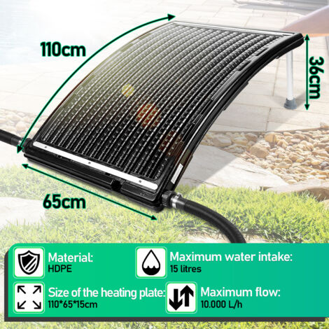 Riscaldamento Solare Tappeto Per Riscaldamento Piscina Nero Riscaldamento Piscina Assorbitori Solari 110 X 69 X 14 Cm 89727078