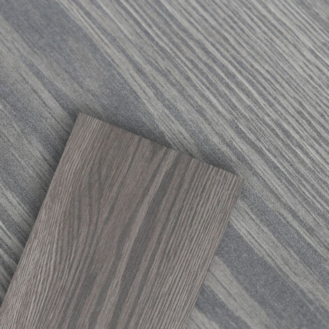 Randaco Listelli adesivi per pavimenti in PVC - Confezione di 21 listelli vinilici autoadesivi - 3 m² - Chêne Nuit (1/5)