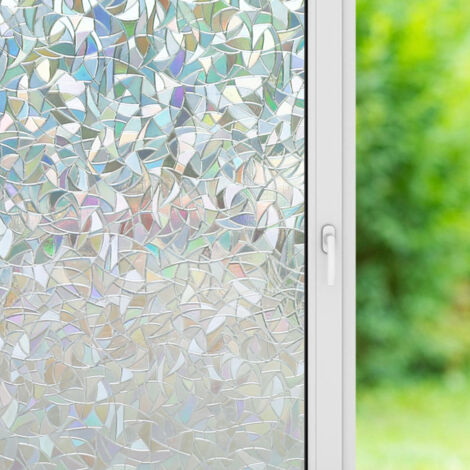 SWANEW Pellicola antiriflesso per finestre. pellicola autoadesiva elettrostatica per finestre. arcobaleno 3D. 60x200cm (1/5)