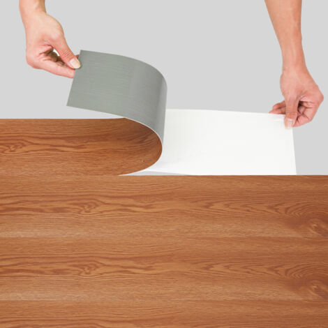 SWANEW Pavimento in PVC/moquette per interni/pavimento vinilico antiscivolo (Classic Warm Oak. circa 8m²)
