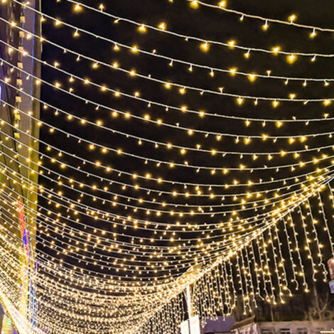 SWANEW 100M 500 Luci a stringa bianco caldo 8 modalità di illuminazione Party Garden Decorazione per esterni per interni Luci di Natale IP44