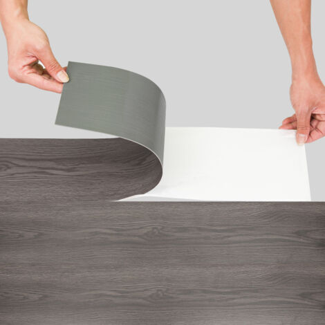 SWANEW Pavimenti in PVC/tappeti per interni/pavimenti in vinile antisdrucciolo (Rovere notte. circa 9m²)