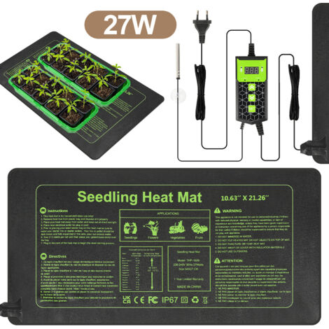 SWANEW Terrario rettile riscaldamento stuoia temperatura birreria, 2x 27W riscaldamento pad (20,5 “x 10” pollici) pianta serra (1/5)