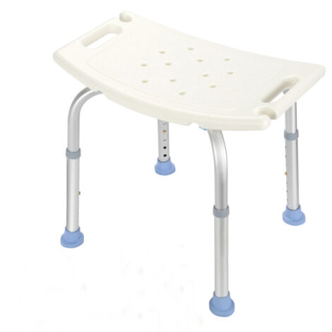 Randaco Sgabello per doccia Sedile per doccia regolabile in altezza Sgabello per bagno fino a 300 libbre - Sedile per doccia quadrato 38-53 cmSgabello per doccia Sedile per doccia regolabile in altezz