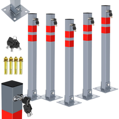 Paletto di delimitazione, barriera di parcheggio pieghevole universale, paletto di delimitazione del parcheggio, catena, 5x Set