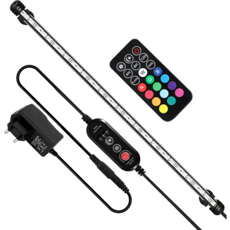 SWANEW Lampada LED per acquario - Lampada a cambio colore con telecomando colorato - IP67 RGB - 92 5 cm