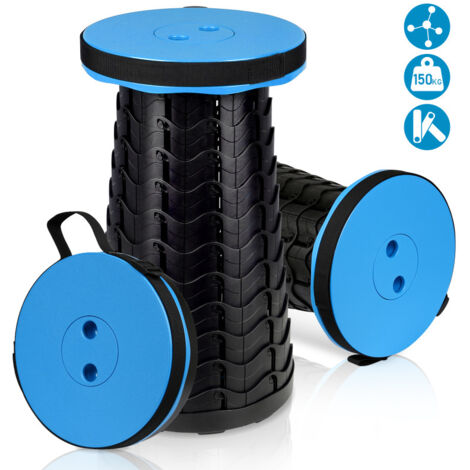 SWANEW Sgabello telescopico. Sgabello da campeggio Sedile Pieghevole Portatile Sgabello Telescopico per Campeggio Sgabello Telescopico 45x26CM Blu (1/5)