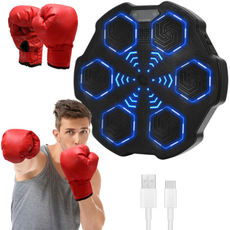 Macchina Da Boxe Musicale Per Bambini Con Luci LED E Guanti - 3 Velocità, Allenamento Interattivo A Muro - 2