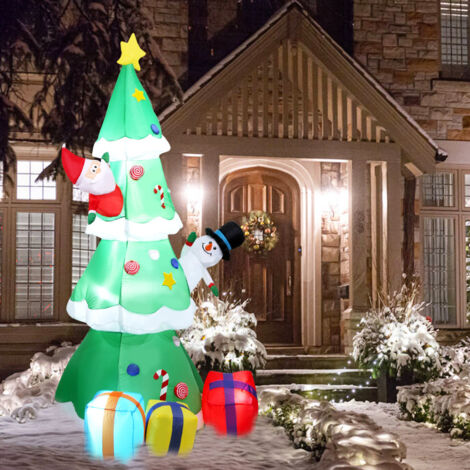 SWANEW Albero di Natale gonfiabile Padre Natale Snowman gigante decorazione all'aperto 240CM (1/5)