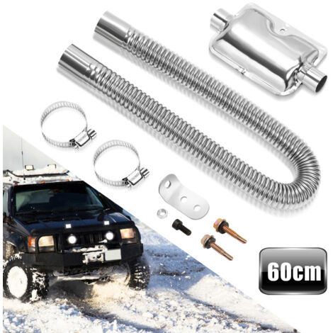 SWANEW 60cm portatile auto tubo di scarico gas riscaldatore silenziatore tubo di scarico per riscaldatore diesel lunghezza