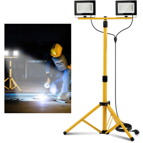 Jiubiaz Proiettore LED 50W, illuminazione floodlight esterna, proiettore da cantiere impermeabile IP66, luce bianco freddo