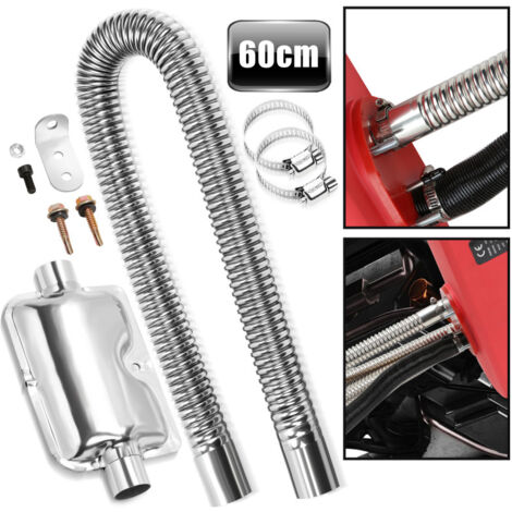 SWANEW Riscaldatore ad Aria 60cm Diesel Parcheggio Auto Tubo di Scarico Kit Silenziatore Silenziatore 25mm (1/5)