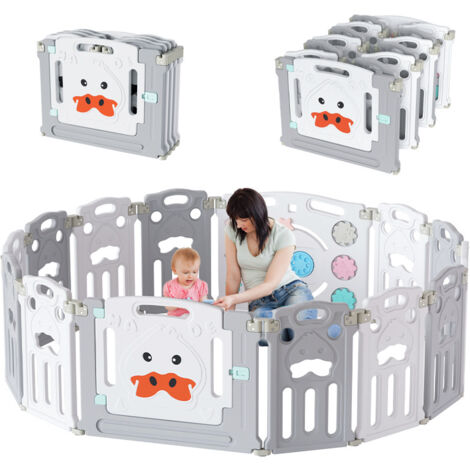 Box per bambini a 14 pannelli. 150x150x60 cm Adatto per bambini da 0 a 6 anni. con cancelletto di sicurezza. recinto pieghevole