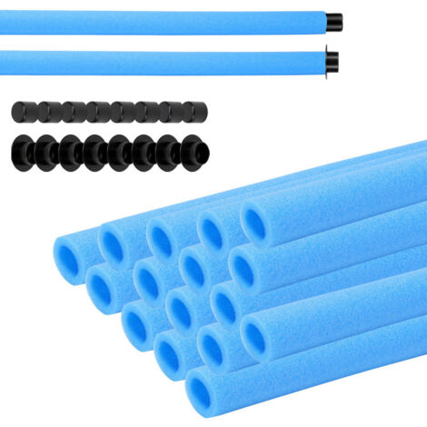 SWANEW Tappetini in schiuma per trampolino - 16x tubi di imbottitura - 92 cm - Blu