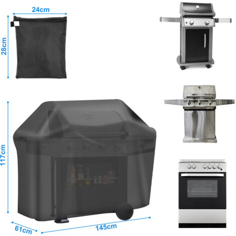 Coperchio Per Barbecue Rotondo - Impermeabile E Anti-Vento. Misure 76x91cm (30x36H). Proteggi La Tua Griglia Da Pioggia E UV. Con Cinghia Per Fissaggio. - 2