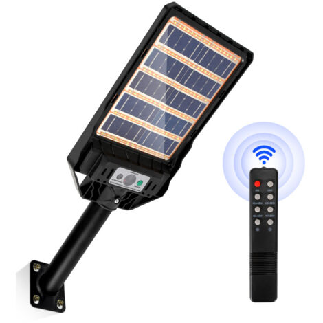 SWANEW Lampione stradale a LED a luce solare Temporizzazione per telecomando da esterno Lampada solare Sensore di movimento 300W