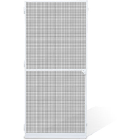 SWANEW 120x210CM Zanzariera Zanzariera da porta in alluminio con telaio zanzariera con garza protezione UV impermeabile Bianco (1/5)