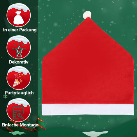 Set di 2 coprisedie natalizie Babbo Natale, pupazzo di neve, renna, copritavolo per decorazioni per la casa, cucina, neve multicolore | Leroy Merlin