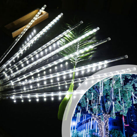 SWANEW 360 LED Ghiacciolo Ghiacciolo Pioggia Ghiacciata All'aperto Pioggia Di Meteore Luci Leggiadramente Pioggia. Bianco Freddo (1/5)