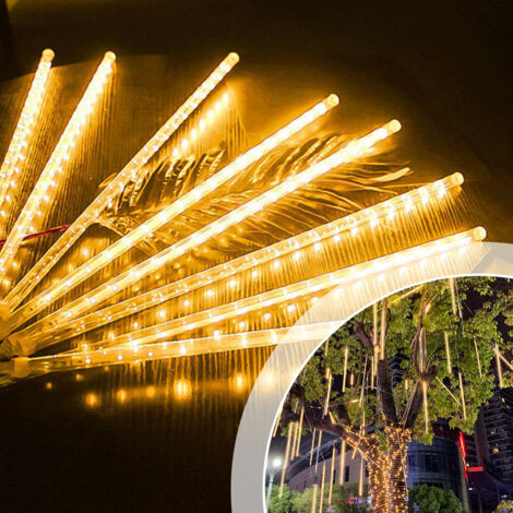 SWANEW 360 LED Ghiacciolo Congelamento Pioggia All'aperto Meteor Shower Luci Leggiadramente Pioggia. Bianco Caldo (1/5)