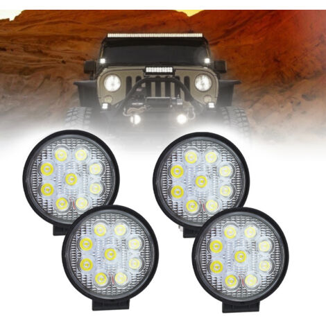 SWANEW Lampi di lavoro a LED. faro 4x 27W 12V 24V Ride -Up Feelight Spotlight a LED per fuoristrada. veicolo. SUV. camion. auto aggiuntivo IP67 IP67 impermeabile. rotondo