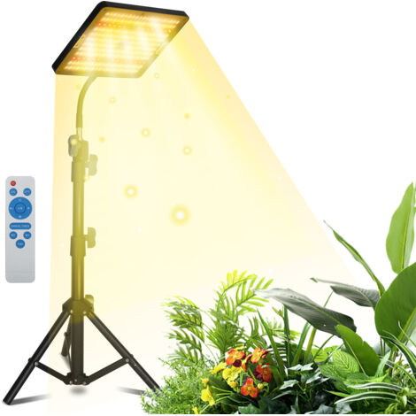 Jiubiaz Lampada per la crescita delle piante, lampada di coltivazione, 242 LED a spettro completo con timer automatico (1/5)