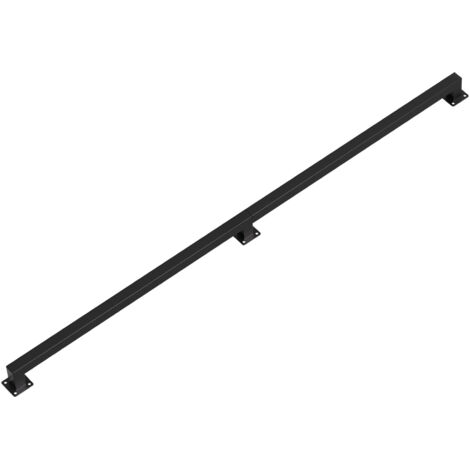 Jopassy Ringhiera per scale a muro Corrimano per scale nero Rivestimento per ringhiera Lunghezza 120 cm Realizzato in metallo Interno Esterno