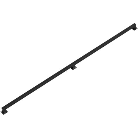 Jopassy Ringhiera per scala a muro Corrimano per scala nero Rivestimento ringhiera Lunghezza 200 cm Realizzato in metallo Interno Esterno