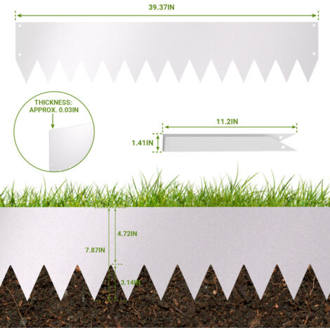 VOUNOT® Bordura per Aiuola Effetto Pietra 10,7m in Plastica Ultra Resistente, Senza Scavo, Bordo Giardino Decorativa, Set da 70 Pezzi, Grigio | Leroy Merlin