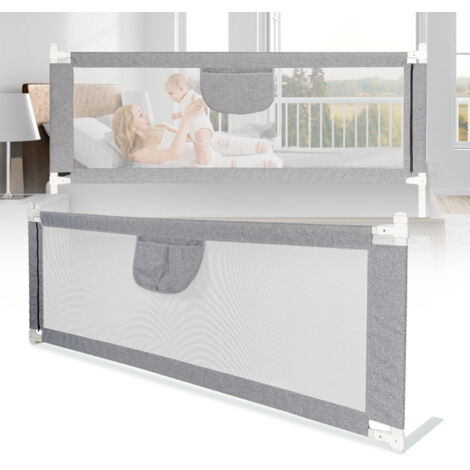 SWANEW Sponde Letto Bambini 200 CM Sbarra Letto Bambini Può Sollevamento Verticale Sponda Letto anti Caduta