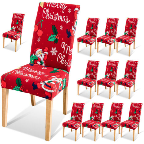 SWANEW Copri set di 12 coprisedie Copri sedia di Natale per