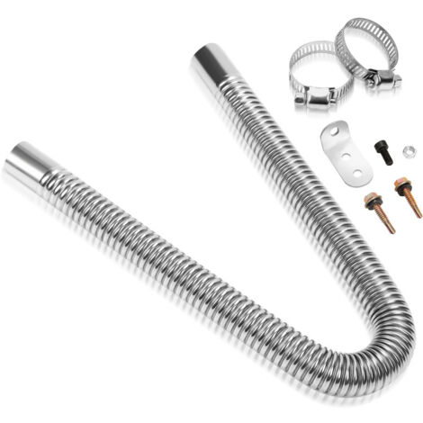 SWANEW Tubo di scarico da 60cm morsetti per tubi di scarico in acciaio inox tubo di scarico del riscaldatore di parcheggio diesel