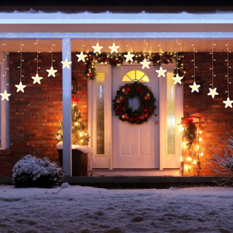 SWANEW Barriera fotoelettrica a LED 16 stelle IP44 case luci fiabe illuminazione decoro trasparente 3.5 m (1/5)