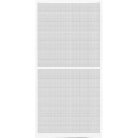SWANEW 120x240CM Zanzariera Zanzariera da porta in alluminio con telaio zanzariera con garza protezione UV impermeabile Bianco (1/5)