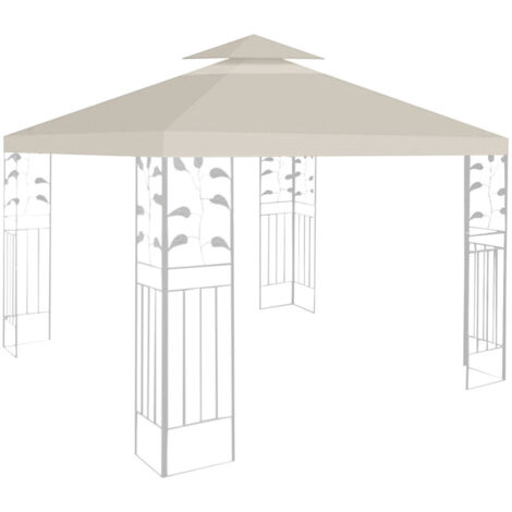SWANEW Tetto di ricambio per gazebo a pergola 3x3M in beige 150g/m2 Tetto per tenda da ricevimento (1/5)