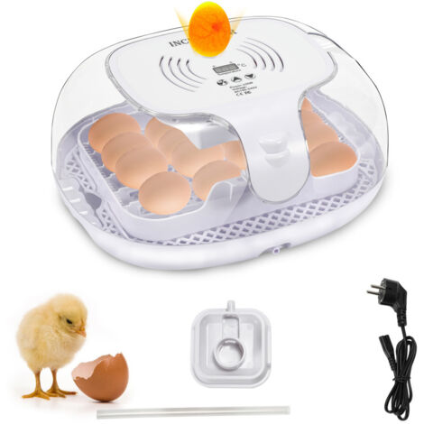 SWANEW Incubatore Con Lampada Sperauova Inclusa Uova Professionale I due modelli sono facoltativi 16 uova Bianco grigio (1/5)
