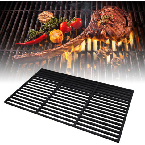 SWANEW Griglia in ghisa smaltata Griglia BBQ Quadrata Giardino Terrazzo 54x34cm
