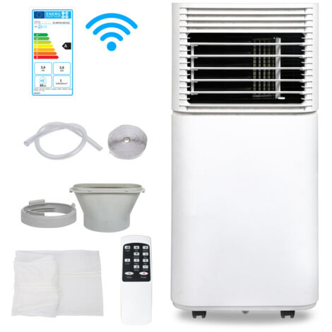 SWANEW Condizionatore d'aria mobile con tenuta finestra 4 in1 wifi 7000 btu/h (2.0kw). riscaldamento automatico. raffreddamento. deumidificatore. ventola per camere fino a 25㎡