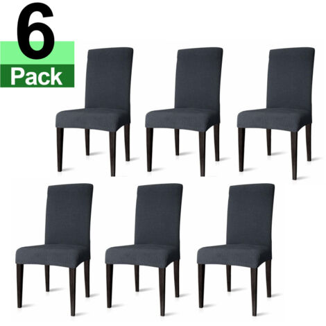 Set di 6 coprisedie universali estensibili - Moderno - Grigio (1/5)