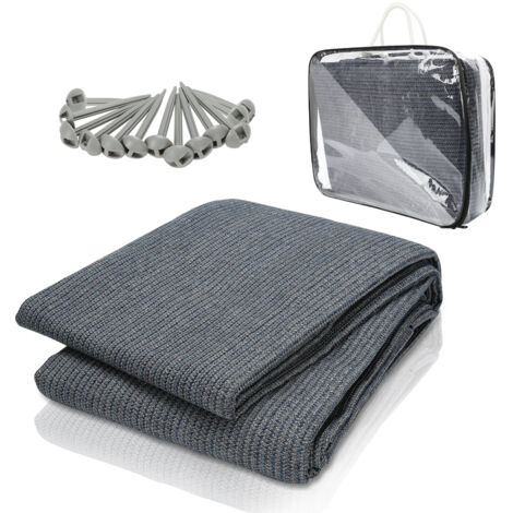 SWANEW Stuoia per tenda da campeggio, Stuoia per tenda da campeggio, Stuoia per tenda da campeggio, Telo da terra per caravan 250x500CM,Grigio