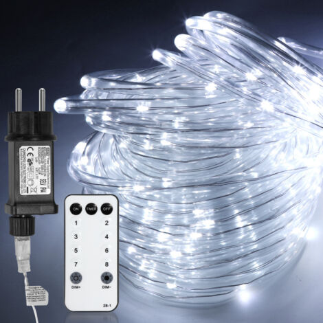 SWANEW 10 Metri LED Tube Light. LED Indoor e Outdoor Tube Light per giardino. Natale. matrimonio. festa. soggiorno. striscia di luce LED IP65. bianco freddo (1/5)