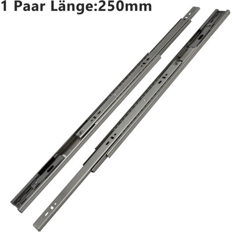 SWANEW 1 coppia (2 pezzi) Estratti completi Estratti di cassetti da 250 mm Lock Guida a binario telescopico Automatico Capacità di carico di carico di 45 kg 45 kg (1/5)